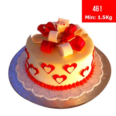 "Round shape Special Cake - code461 (1.5kgs) - Click here to View more details about this Product